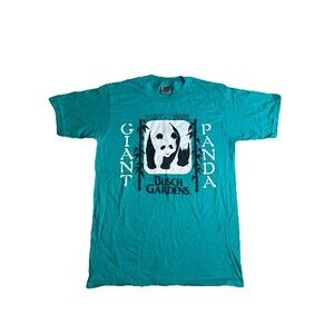 Vintage 80s Busch Gardens Giant Panda T-Shirt‎ Size Large Single Stitch
